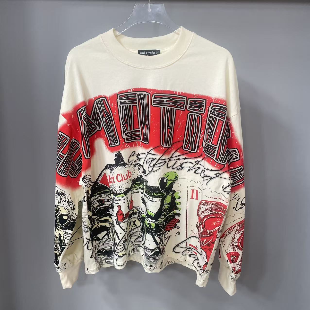 Street Fashion Vintage - High Quality Designer MIXED-EMOTION Long sleeved