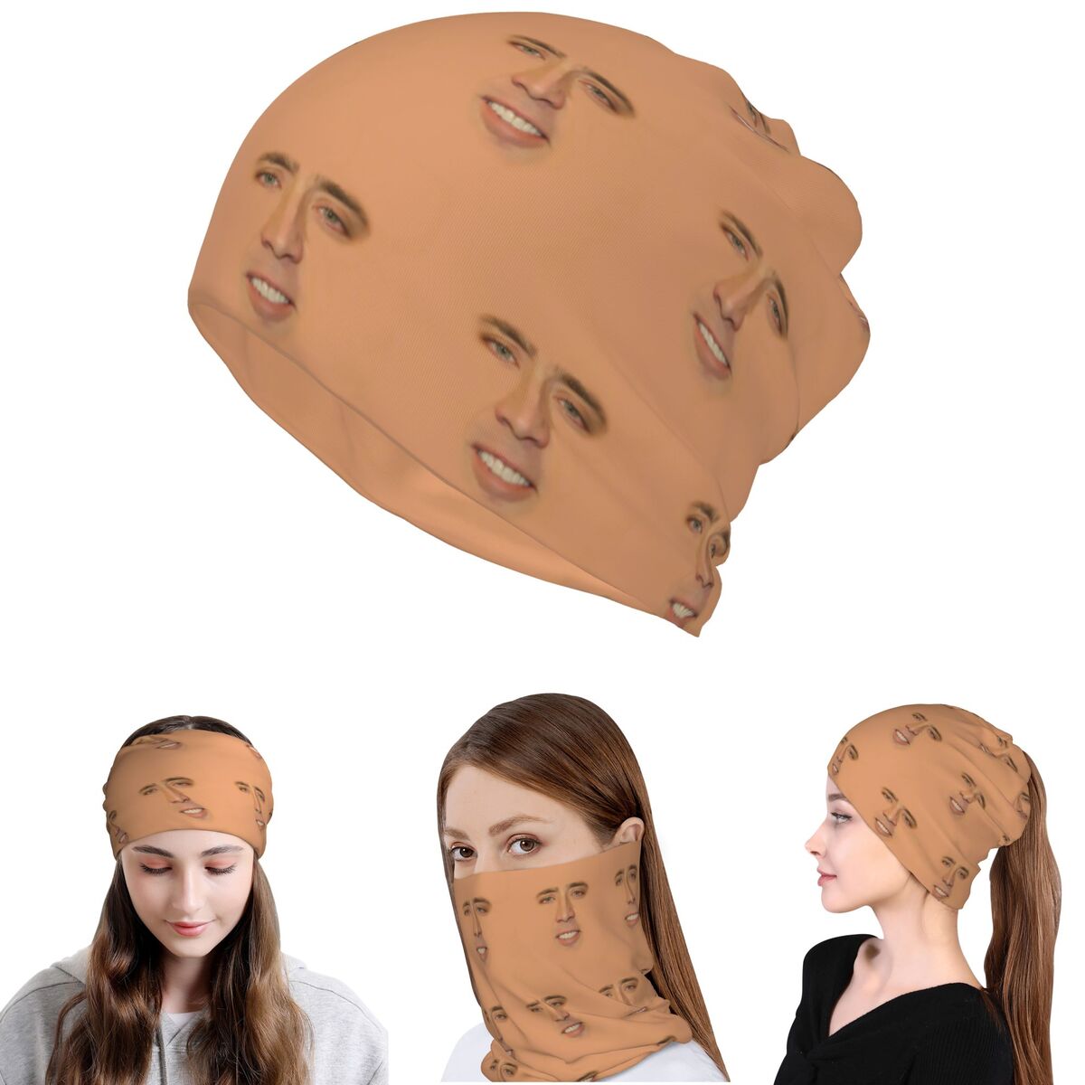 Balaclava Face Mask - Nicolas Cage Full Face Bandana Neck