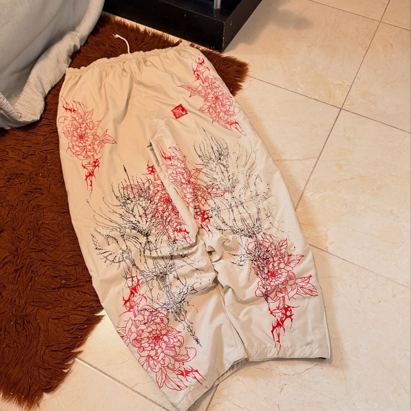 Street Fashion Of Japan - Harajuku Red Spider Lily Print Casual