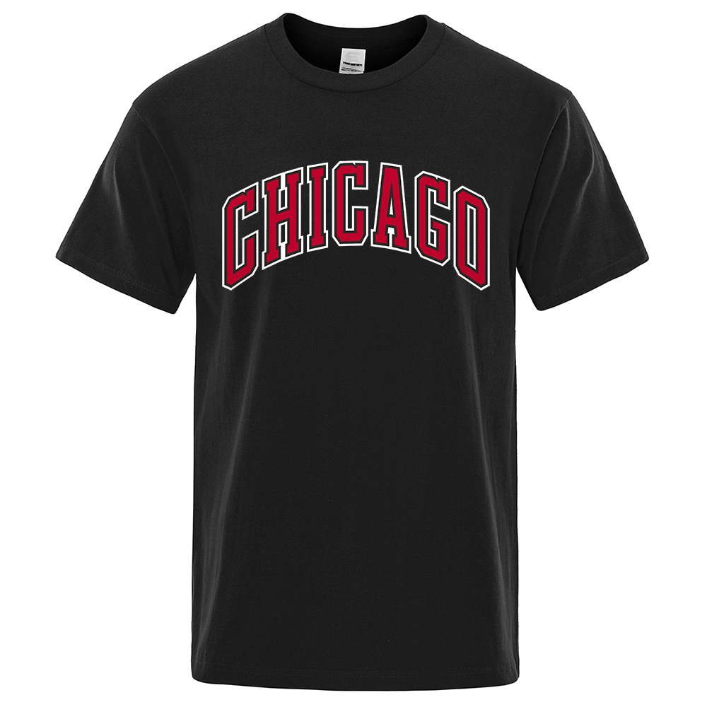 Street Fashion Chicago - American City Chicago Mens T-Shirts Loose
