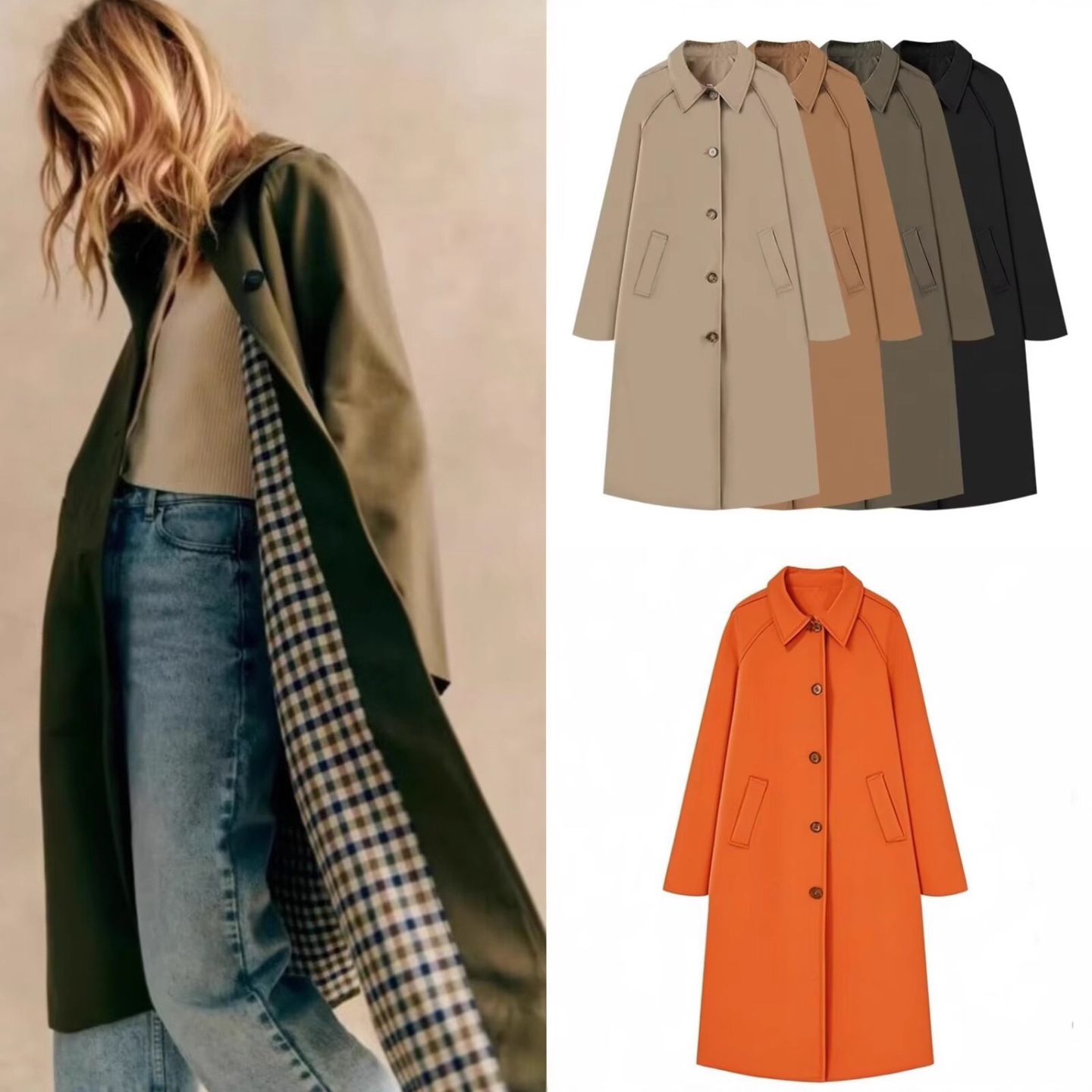 Women's Fashion Long Trench Co - Street Fashion England 评论和价格