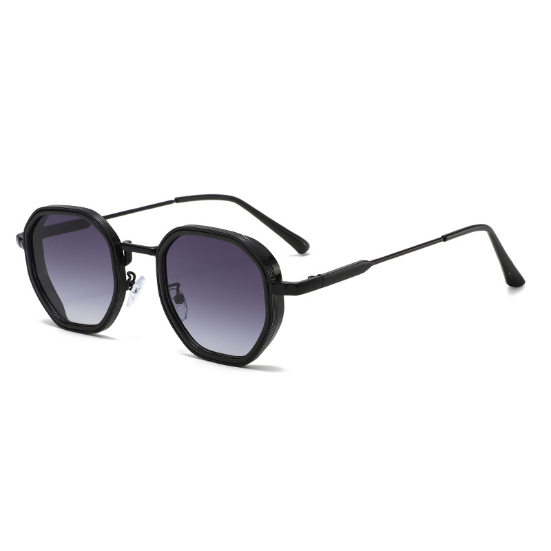 Metal Polygon Retro Sunglasses - Street Fashion High End 评论和价格