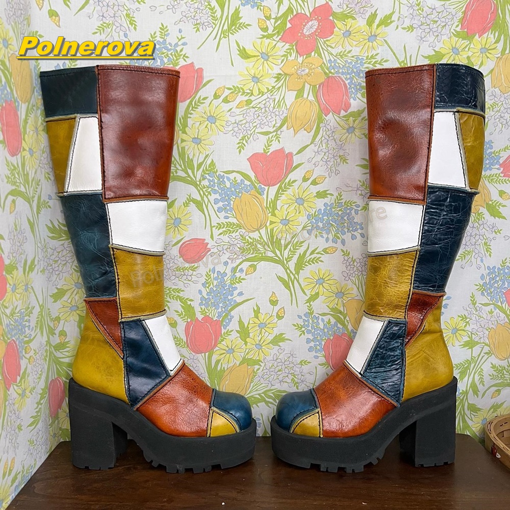 Women Retro Patchwork Leather  - Street Fashion Vintage 评论和价格