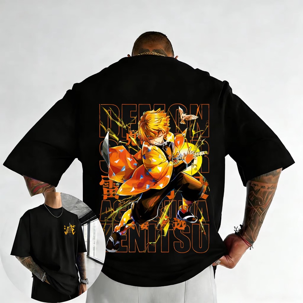 Plus Size Demon Slayer Summer  - Street Fashion Of Japan 评论和价格