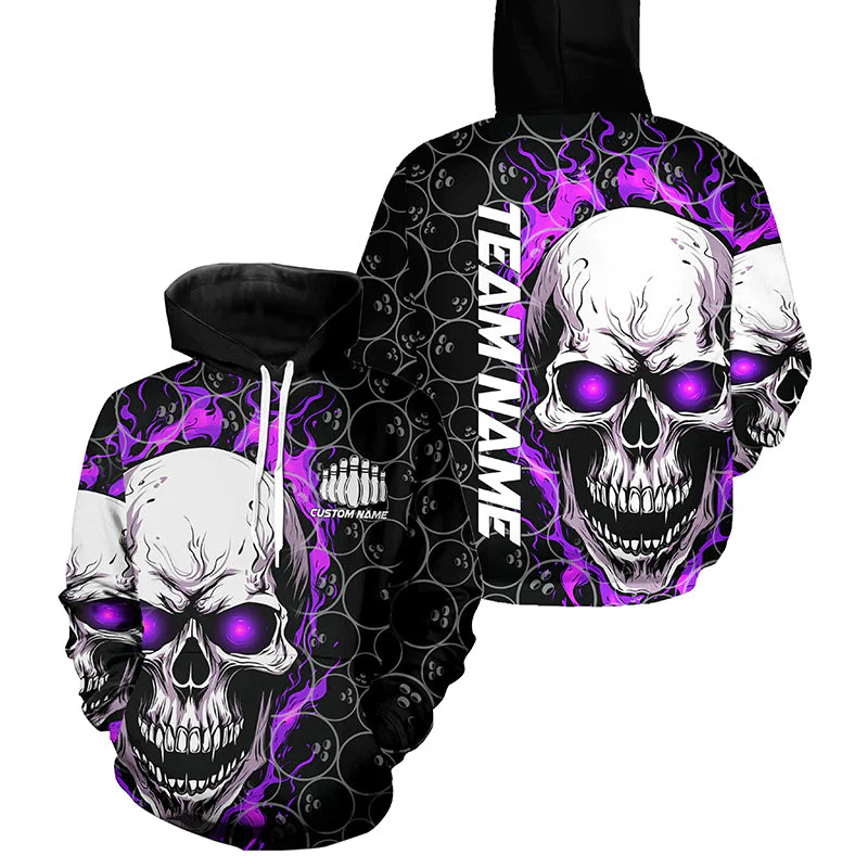 Trendy Skull Graphic Bowling H - Street Fashion Name 评论和价格