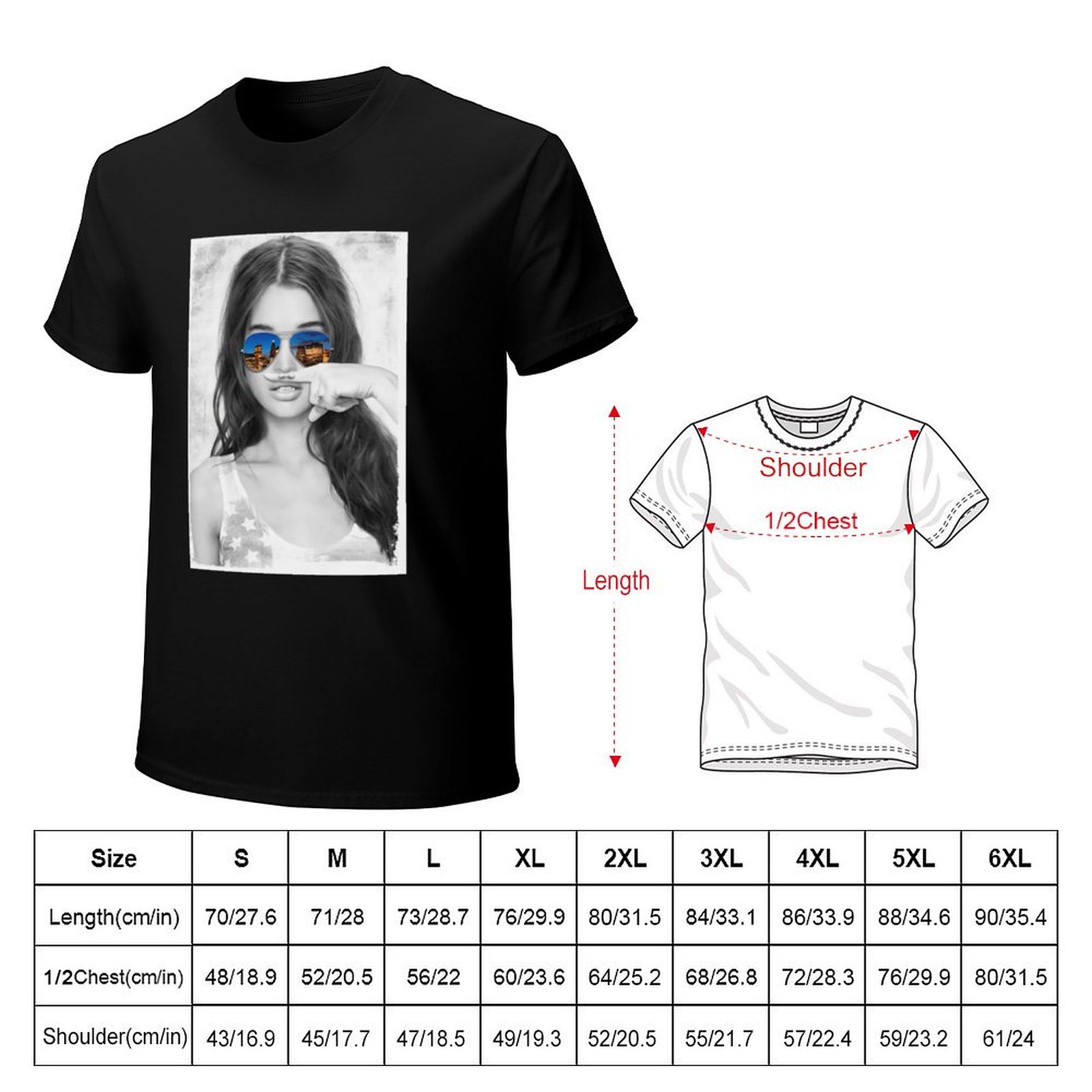 Original Mustache Girl Graphic - Street Fashion Co 评论和价格