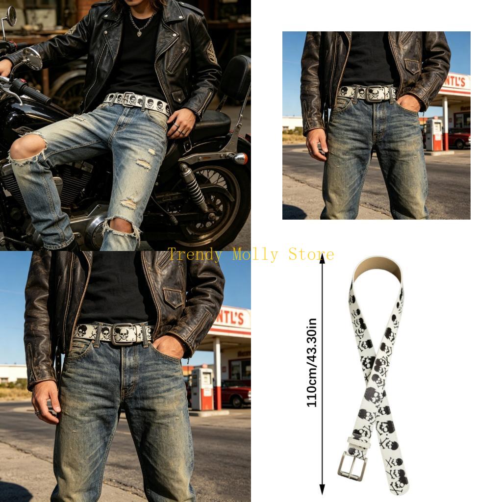 N5KB Unique Retro Skull Art PU - Street Fashion Reference 评论和价格