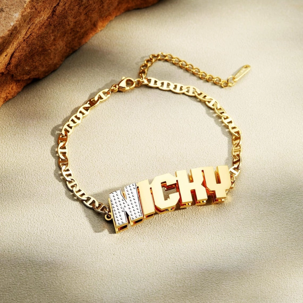 Zciti Custom Name Man Layered  - Street Fashion Name 评论和价格