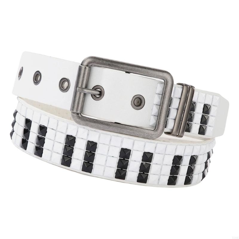 Piano Rivets Decorative Belt W - Street Fashion Reference 评论和价格