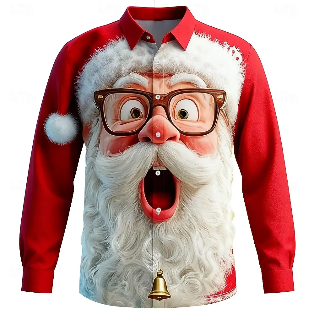 Christmas Men's 3D Graphic Lon - Street Fashion Fall 2025 评论和价格