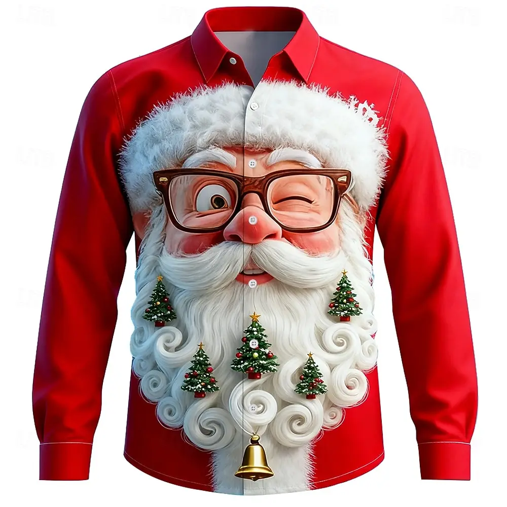 Christmas Men's 3D Graphic Lon - Street Fashion Fall 2025 评论和价格