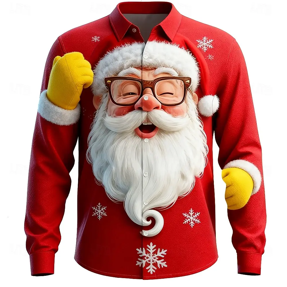 Christmas Men's 3D Graphic Lon - Street Fashion Fall 2025 评论和价格
