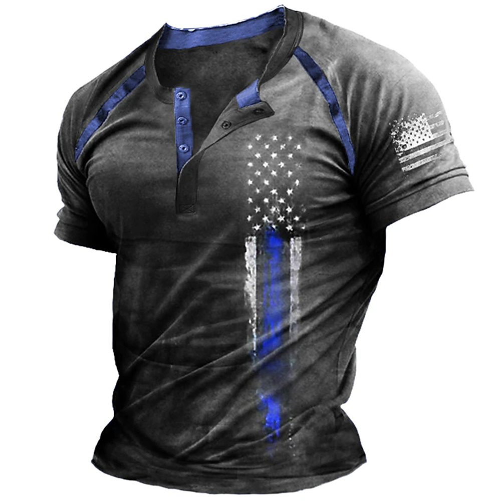 Funny 3D American Flag Print M - Street Fashion Vintage 评论和价格