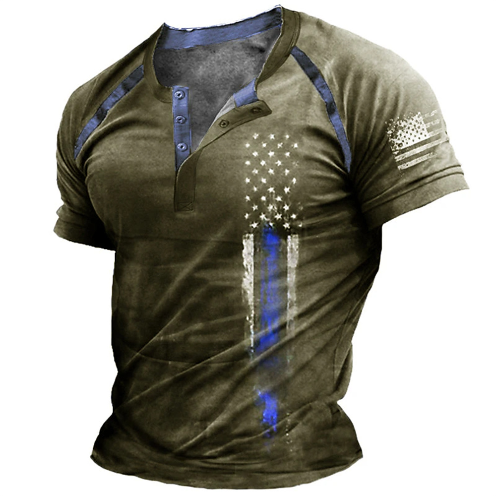 Funny 3D American Flag Print M - Street Fashion Vintage 评论和价格