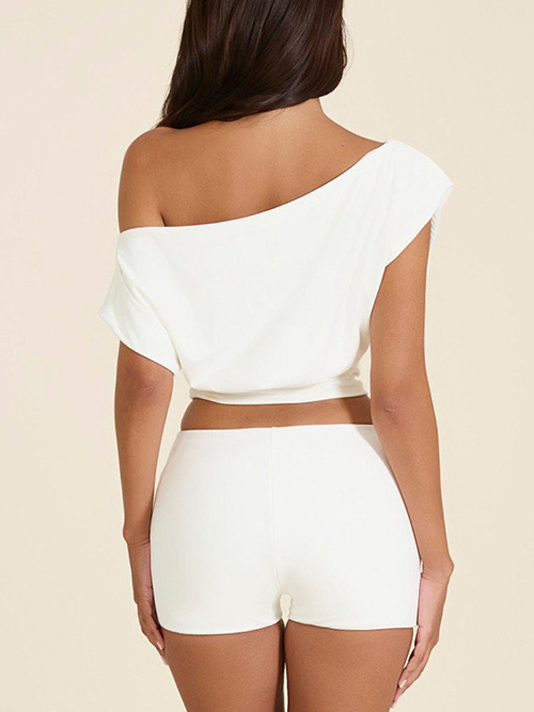 White Sexy Off Shoulder Women  - Street Fashion Co 评论和价格