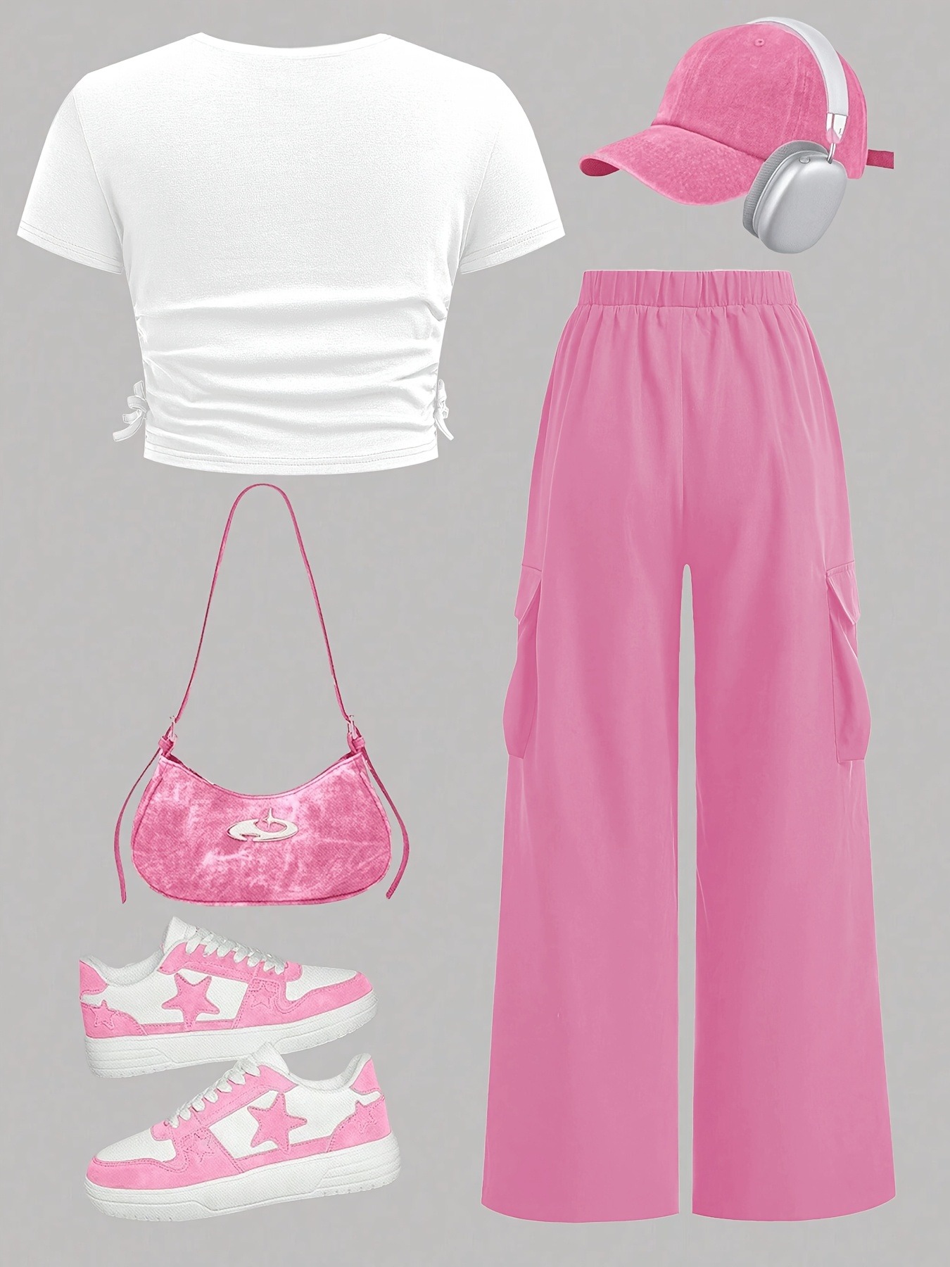 Trendy Girls 2Pcs Co-Ord, Whit - Street Fashion Co 评论和价格