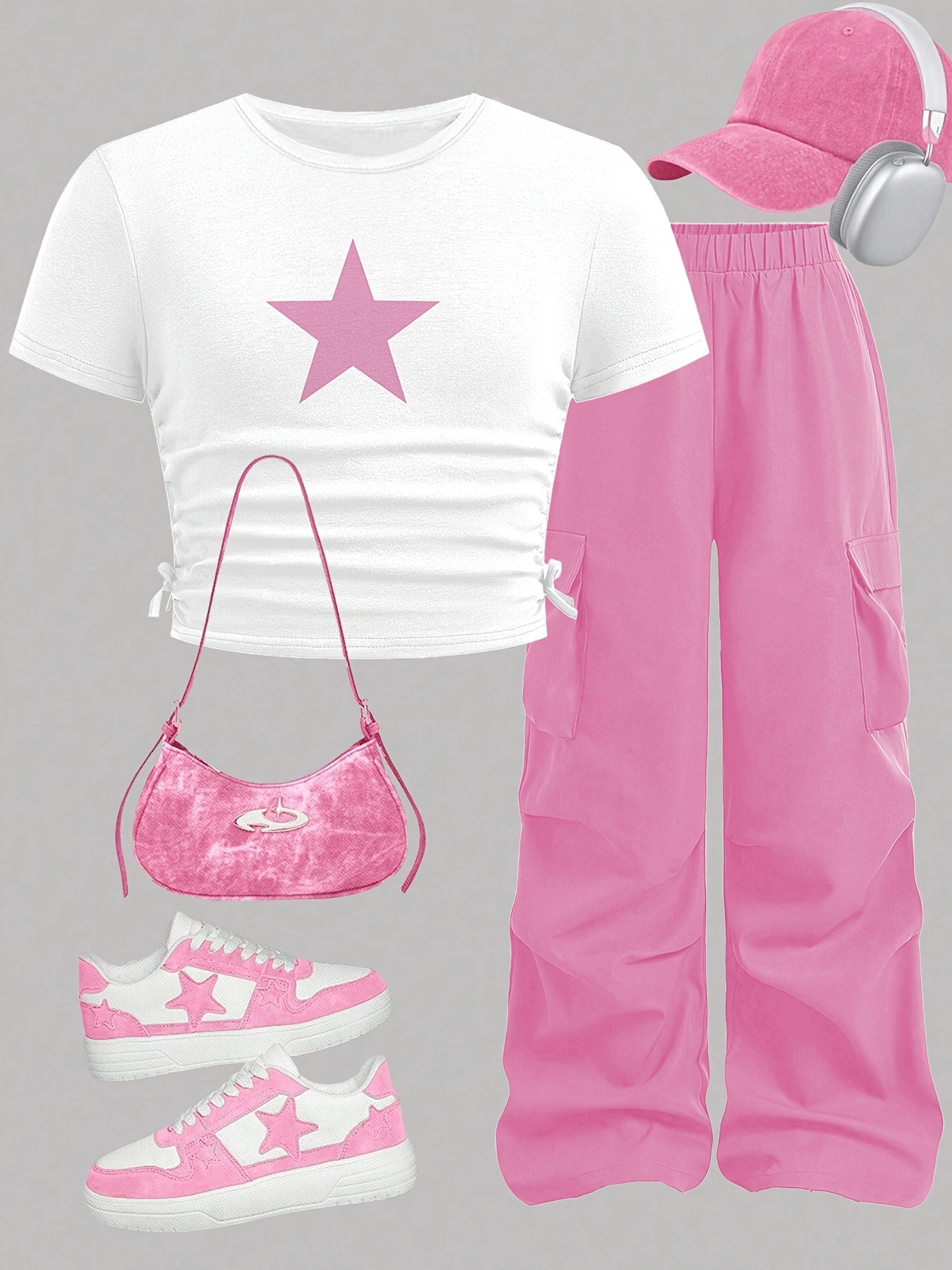 Trendy Girls 2Pcs Co-Ord, Whit - Street Fashion Co 评论和价格