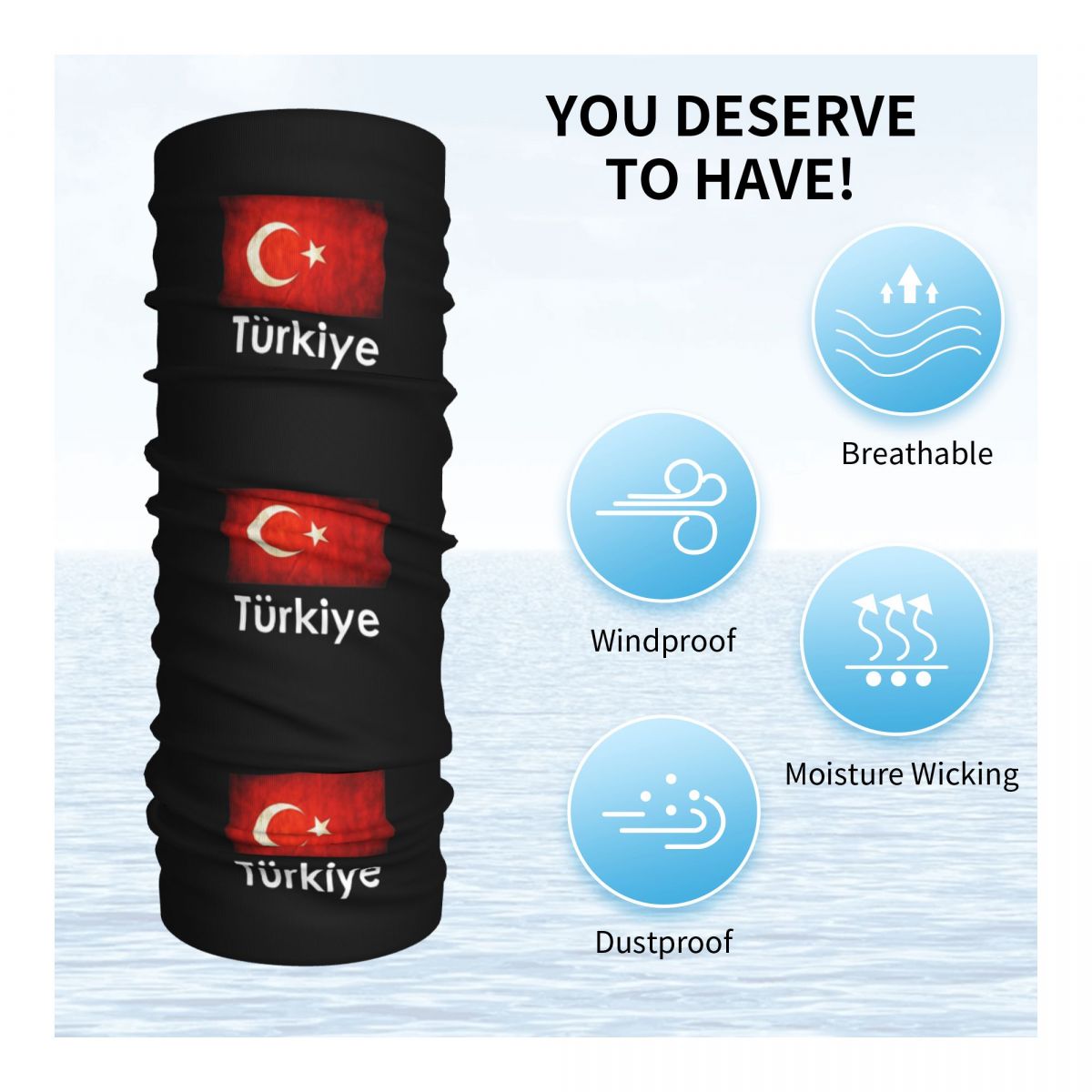 Turkiye Turkey Flag Gift Desig - Balaclava Face Mask 评论和价格