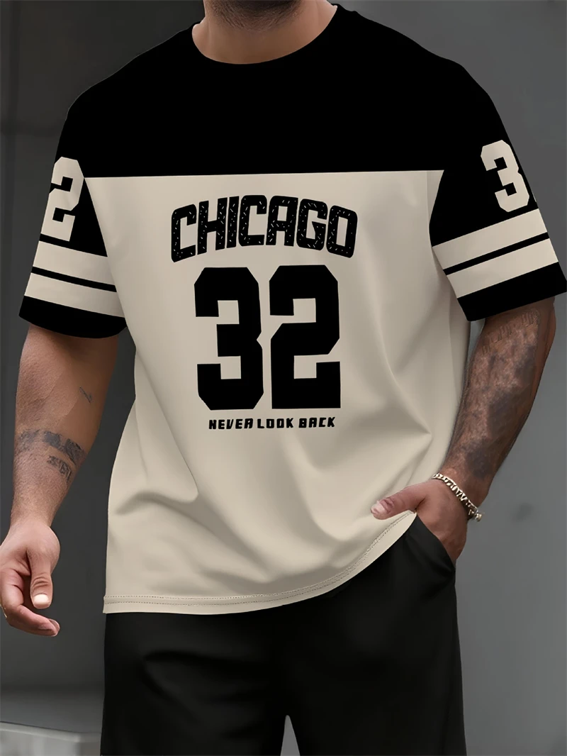 Mens Chicago 32 Number Print T - Street Fashion Chicago 评论和价格