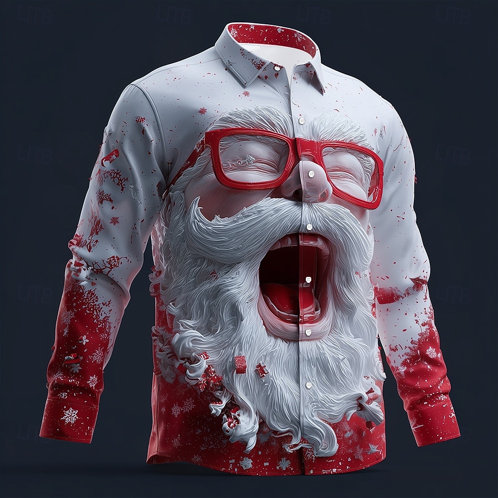 Christmas Men's 3D Graphic Lon - Street Fashion Fall 2025 评论和价格