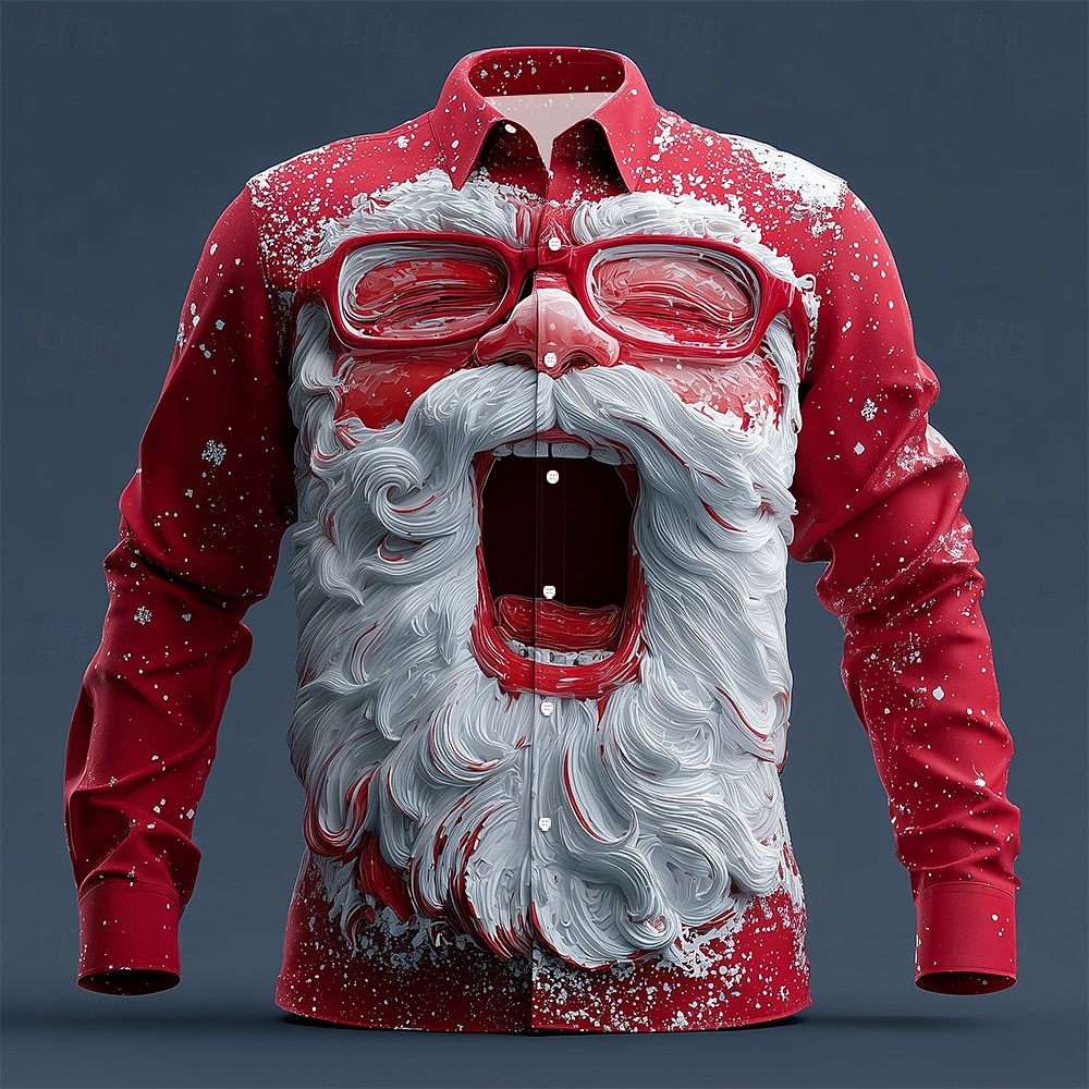 Christmas Men's 3D Graphic Lon - Street Fashion Fall 2025 评论和价格