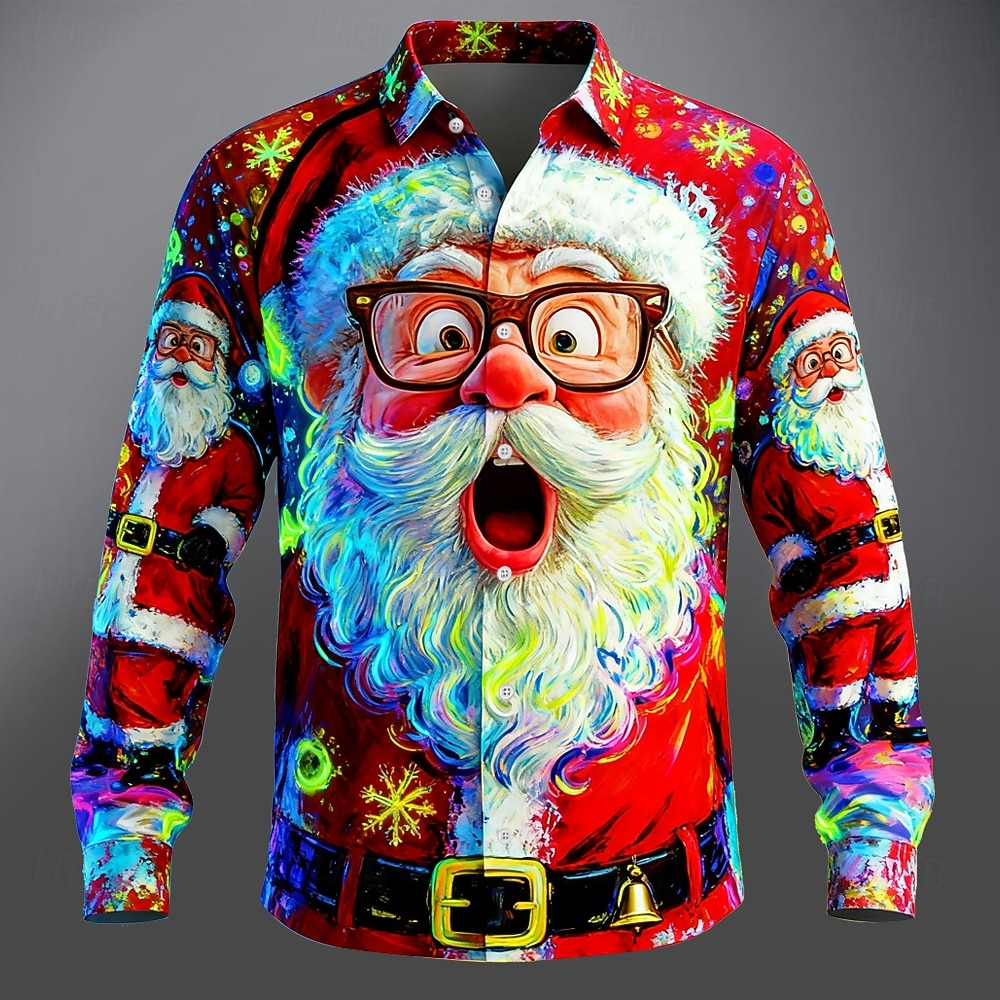 Christmas Men's 3D Graphic Lon - Street Fashion Fall 2025 评论和价格