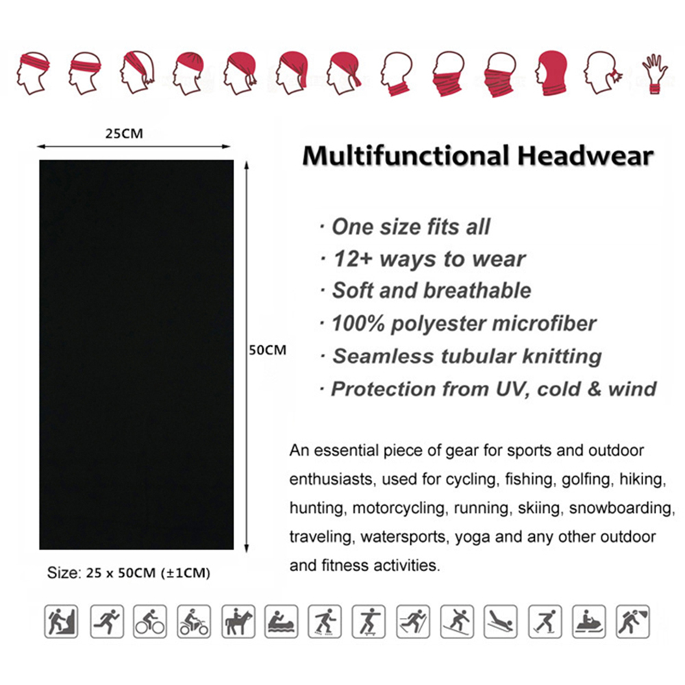 Seamless Solid Color Bandanas  - Balaclava Face Mask 评论和价格