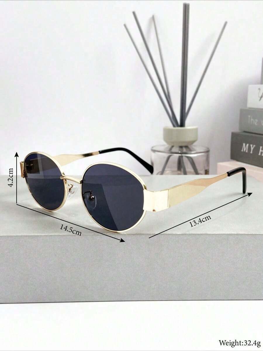 New Retro High-End Metal Oval  - Street Fashion High End 评论和价格