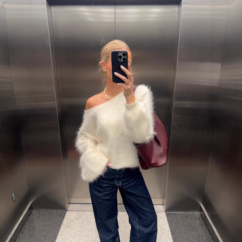 2025 Women Solid Off Shoulder  - Street Fashion England 评论和价格